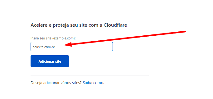 Adicionar Site No Cloudflare